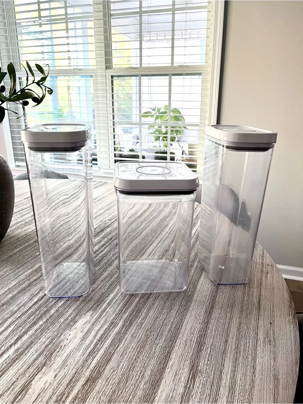 Set of 3 Large OXO Pop Storage Pantry Containers, 3.7 & 4 Quart